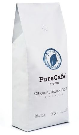 Кофе PureCafe Crema, 70% Арабики, 30% Робусты, зерно, Италия, 1кг. - фото фото фото 2