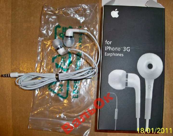 Наушники для iPhone 3G iPod MP3. С микрофоном! - фото фото фото 2
