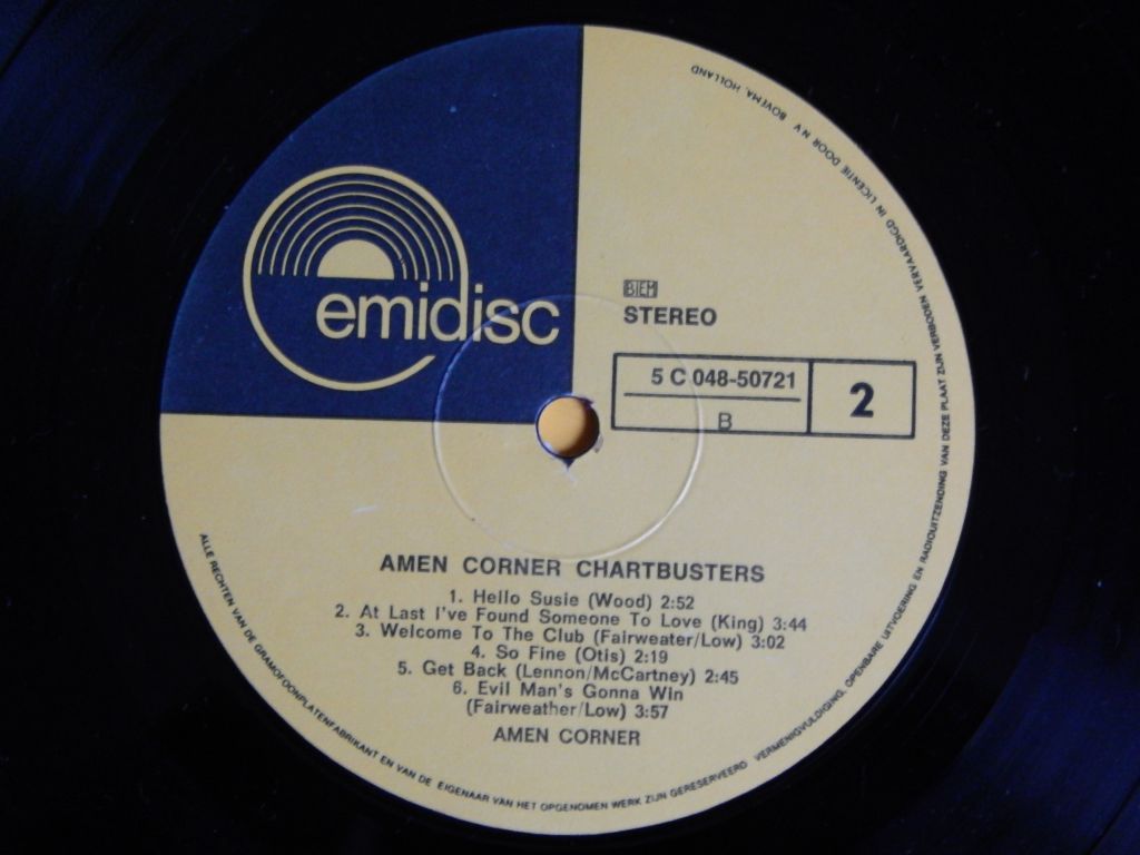 Amen Corner ‎– Chart Busters  (Emidisc – 5 C 048-50721, Holland) EX+/EX+ - фото фото фото 3