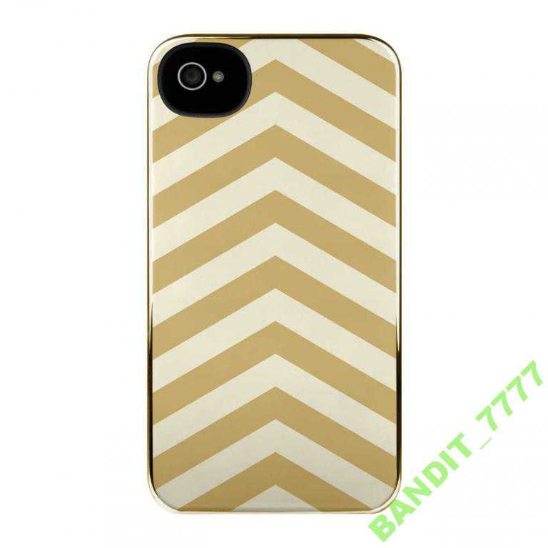 Чехол для iPhone 4/4s Gold/Cream Chevron - фото фото фото 7