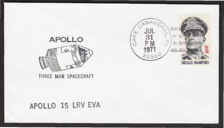 США 1971 КОСМОС КОСМИЧЕСКИЕ КОРАБЛИ АПОЛЛОН ЛУННАЯ ЭКСПЕДИЦИЯ ЛУНА Один конверт Каше - фото фото фото 0