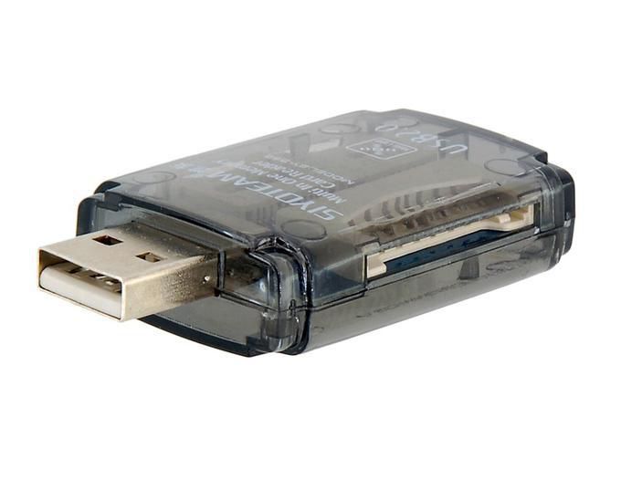Универсальный кардридер 4 IN 1; USB 2.0; MMC, microSD, miniSD, M2 - фото фото фото 1