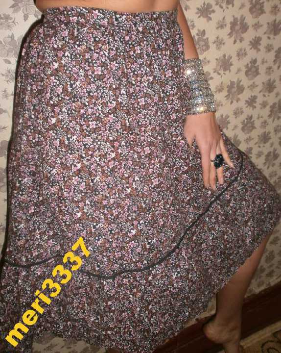 КРАСИВАЯ ЮБОЧКА НА ТАЛИИ В ЦВЕТАХ КОТОН - фото фото фото 0