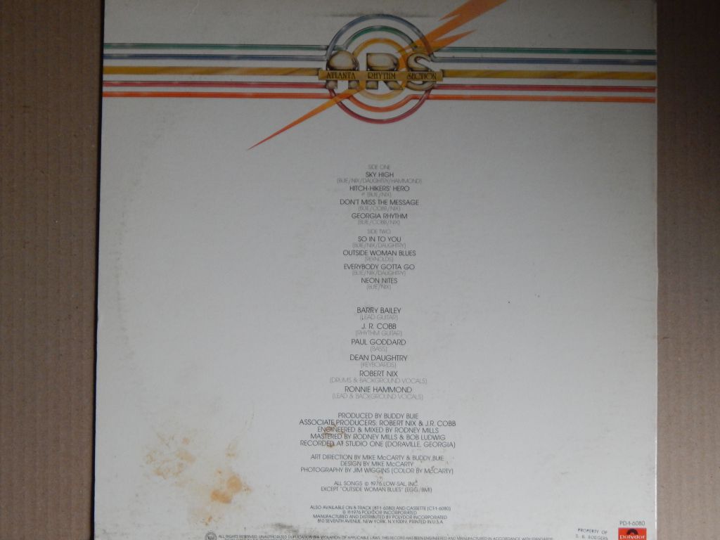 Atlanta Rhythm Section ‎– A Rock And Roll Alternative  (Polydor ‎– PD-1-6080, USA) EX/EX+ - фото фото фото 1