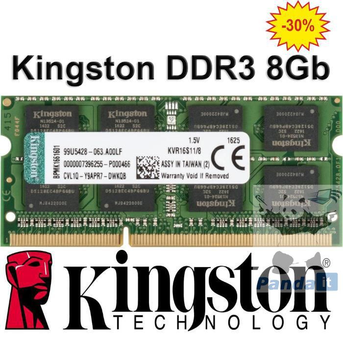 Оперативная память Kingston SODIMM DDR3-1600 8GB PC3-12800    (KVR16S11/8) 1.5v - фото фото фото 0