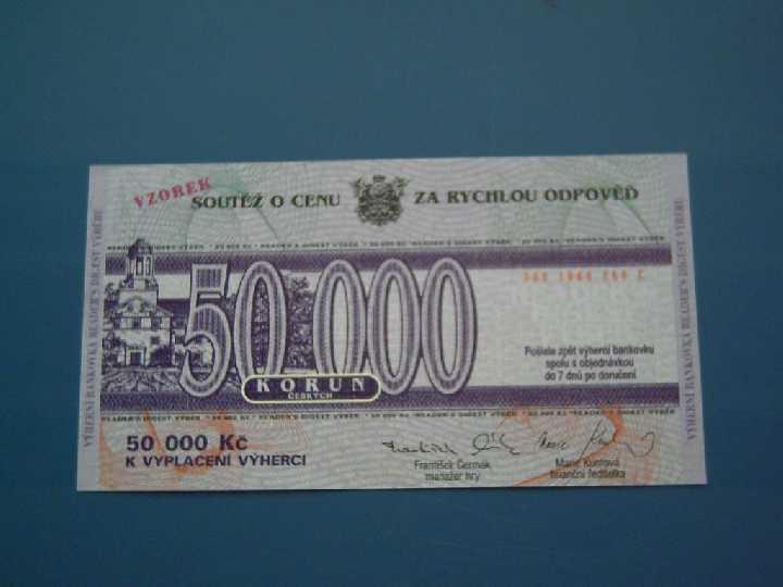 50000 корун-игровые - Чехия - 2003 год - редкость - фото фото фото 1
