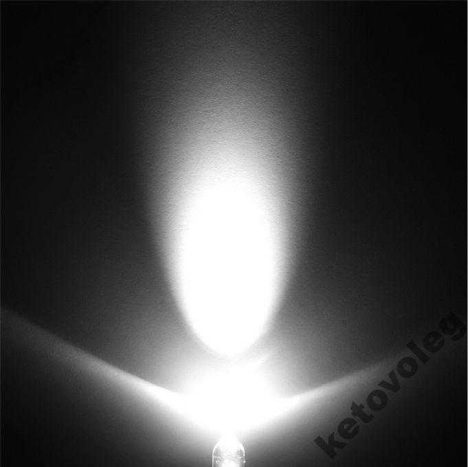 5 мм Светодиод LED 20000 mcd Белый 10-шт - фото фото фото 1