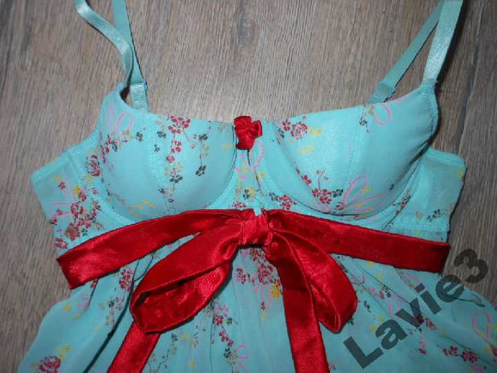 H&amp;M,Швеция! Голубой пеньюар + стринги 75А 34А - фото фото фото 4