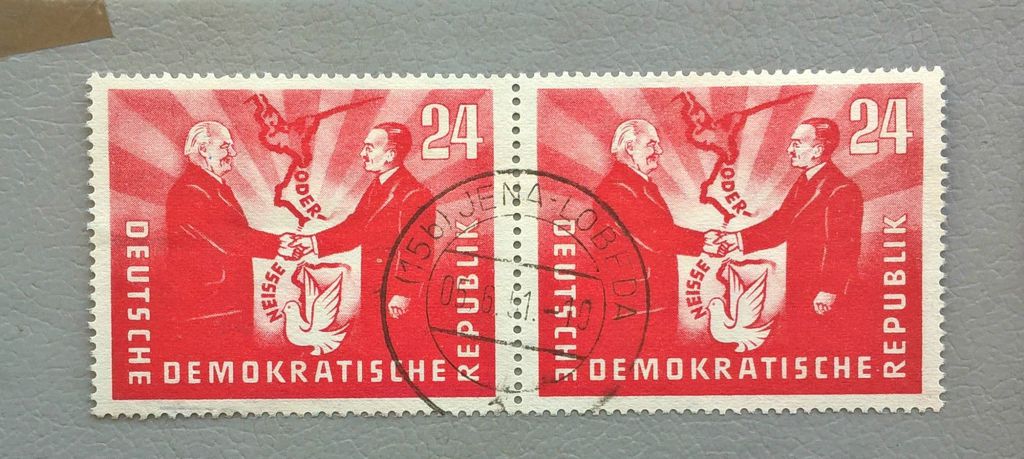 Германия ГДР 1951 сцепка - фото фото фото 0