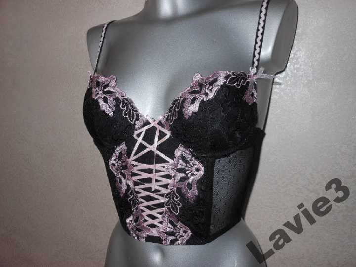 Lingerie,Франция! Черный Корсет Утяжка Новый 75А - фото фото фото 0