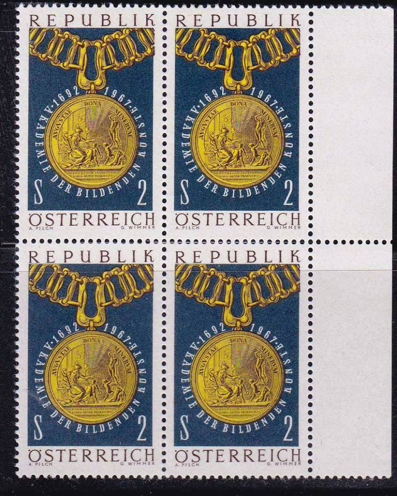ZM Австрия  1967 г   MNH - квартблок - фото фото фото 0