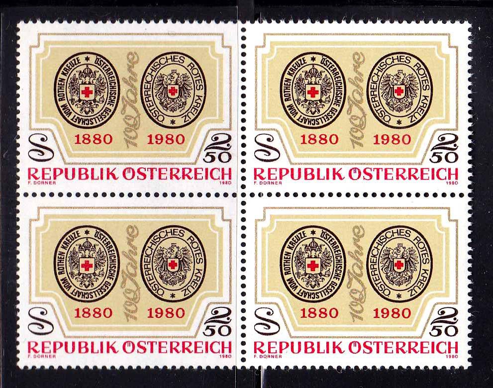 ZM Австрия  1980 г   MNH - квартблок - фото фото фото 0