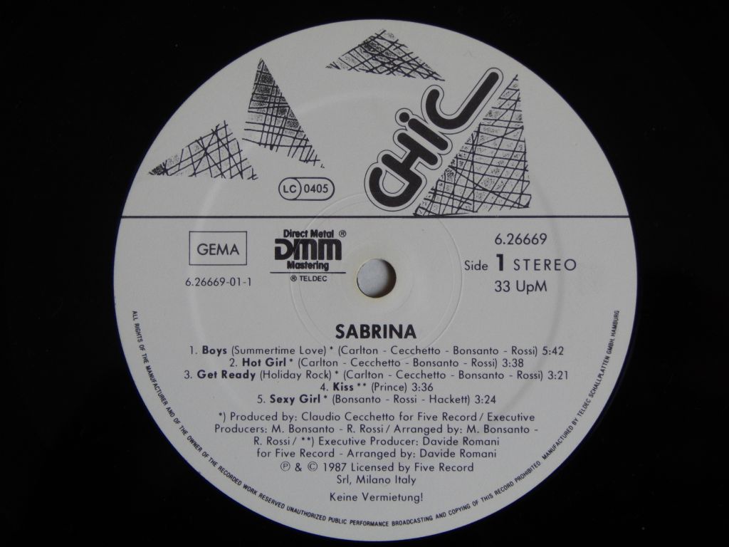 Sabrina ‎– Sabrina  (Chic – 6.26669 AP, Germany) NM-/NM- - фото фото фото 2