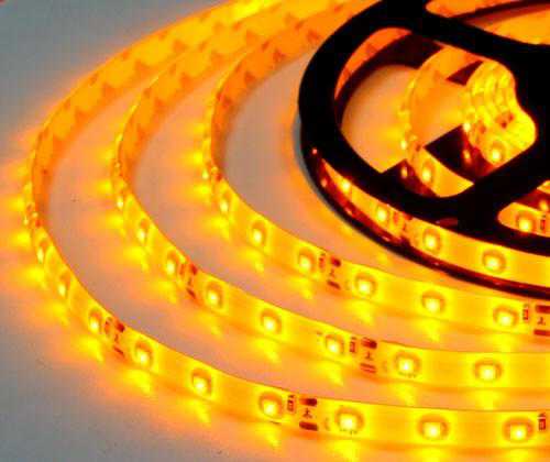 Светодиодная LED лента SMD 3528-60 Y жёлтая герметичная IP65 - фото фото фото 2