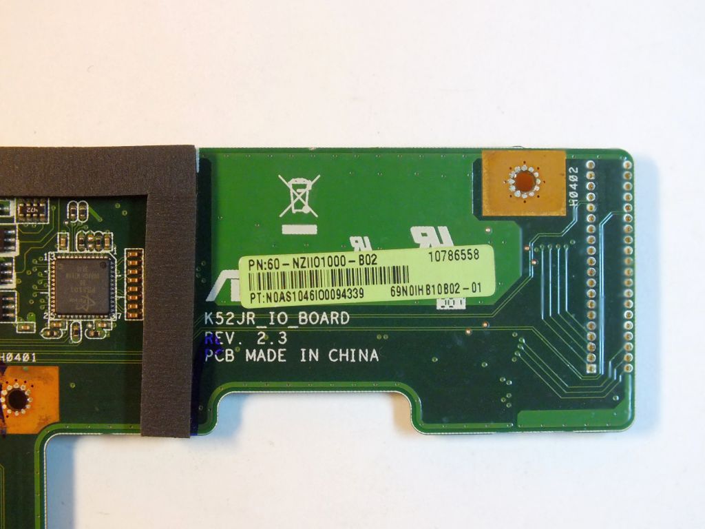 Плата   разъёмов   USB ,  аудио ,  VGA  ноутбука ASUS X52N - фото фото фото 2