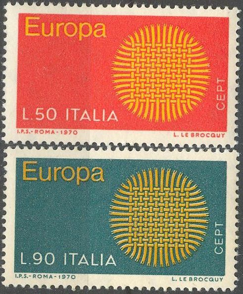 Италия 1970 Европа CEPT Mi 1309-1310 MNH - фото фото фото 0