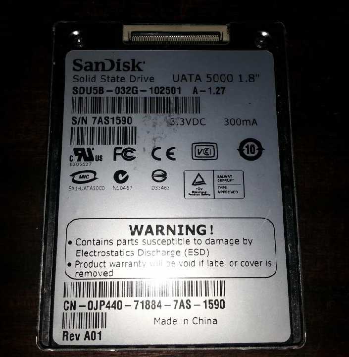 1.8" PATA IDE ZIF SSD Sandisk 32GB - фото фото фото 0