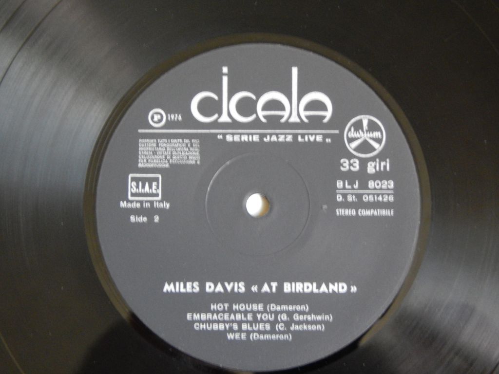 Miles Davis ‎– At Birdland   (Durium ‎– BLJ 8023, Italy) EX+/EX+ - фото фото фото 3