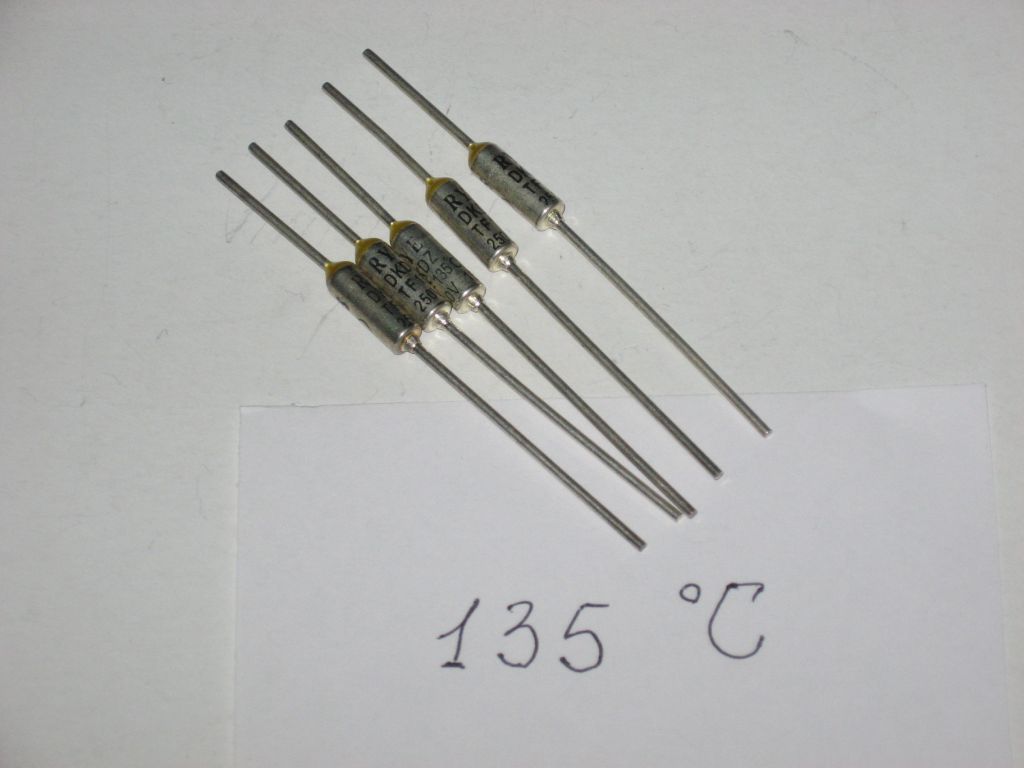 Термопредохранитель RY-135     (135°C, 15А, 250V) - фото фото фото 0