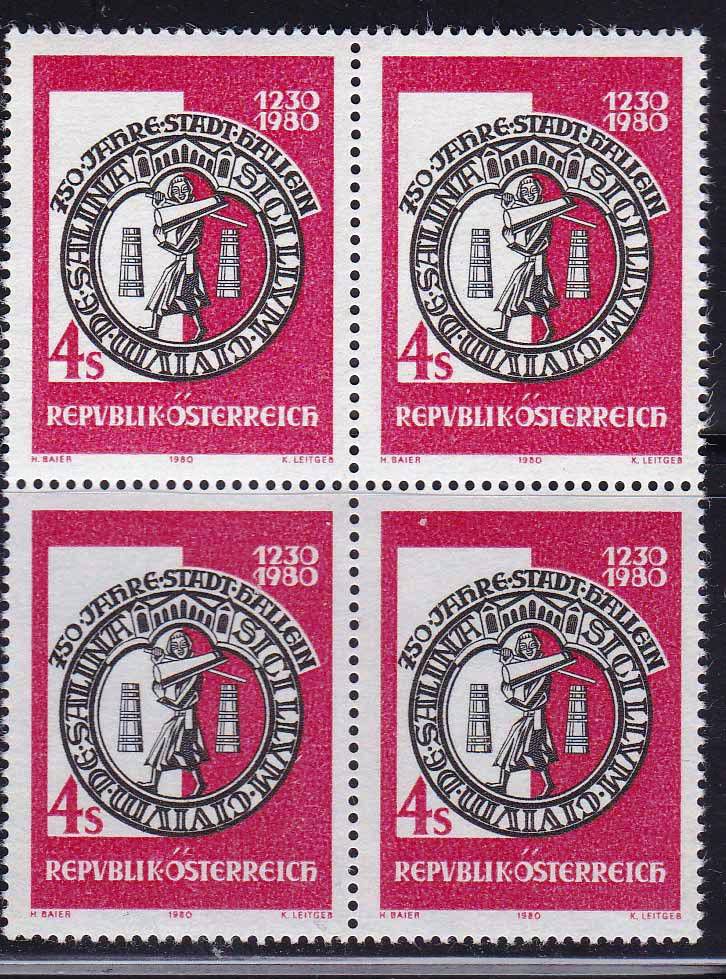 ZM Австрия  1980 г   MNH - квартблок - фото фото фото 0