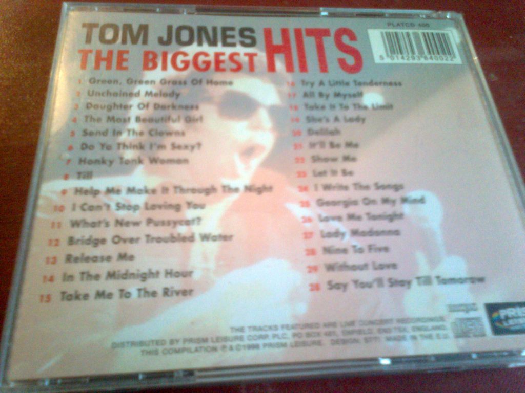 Tom Jones The Biggest Hits CD фирменный б/у - фото фото фото 1