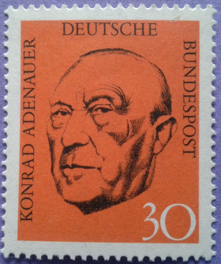 ФРГ 1968 личности Аденауэр Mi 567 MNH - фото фото фото 0