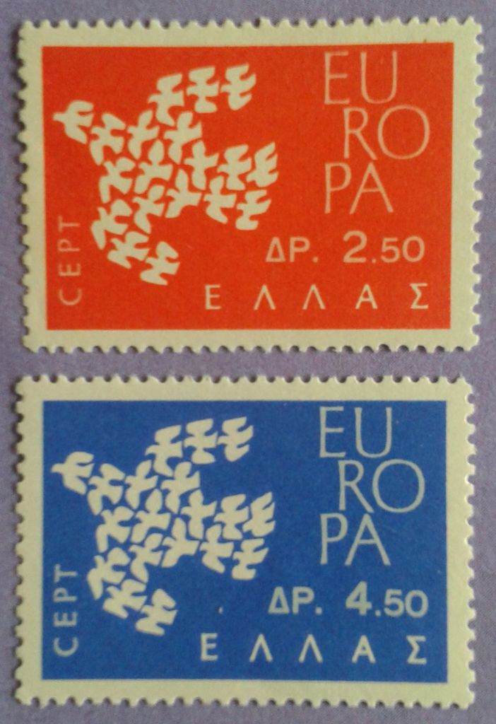 Греция 1961 Европа CEPT Mi 775-776 MNH - фото фото фото 0