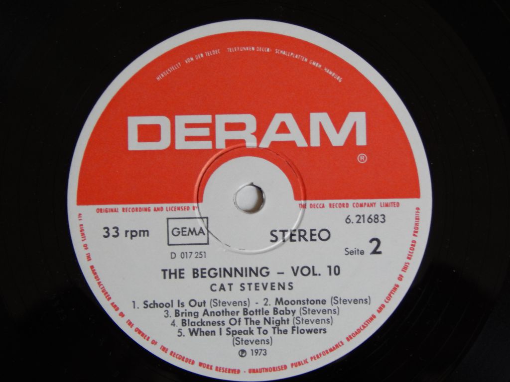 Cat Stevens ‎– The Beginning - Vol. 10   (Deram ‎– 6.21683, Germany) NM-/NM- - фото фото фото 3