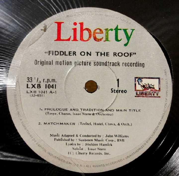 John Williams-Isaac Stern Fiddler On The Roof  2 lp - фото фото фото 3