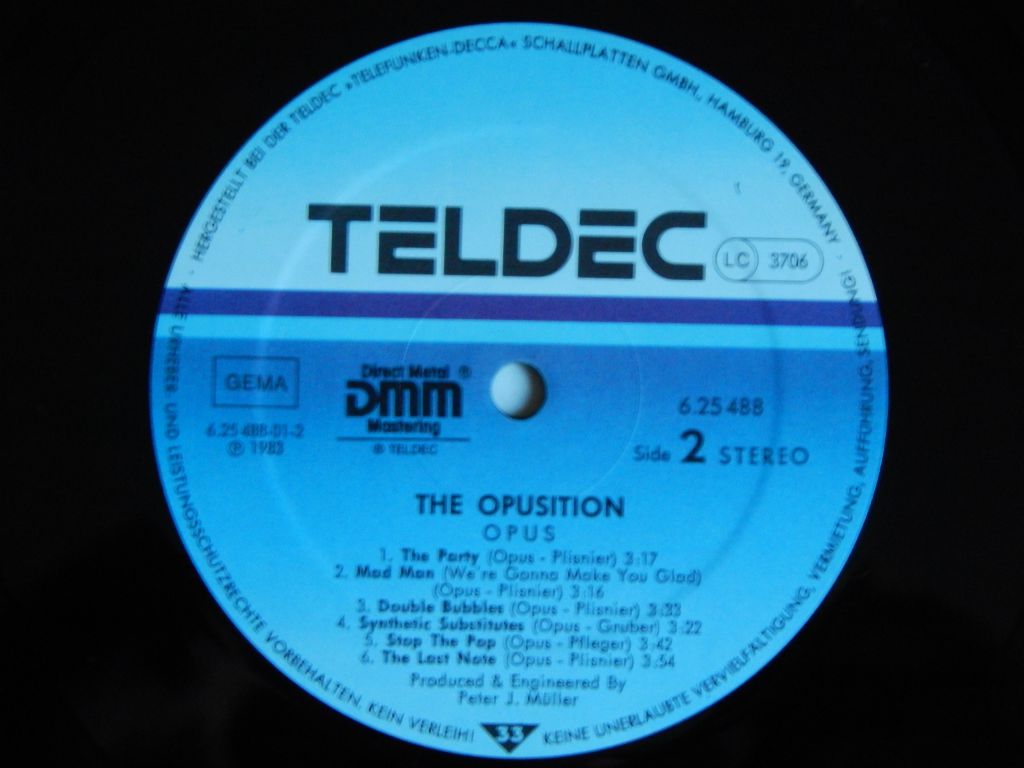 Opus ‎– The Opusition  (Teldec ‎– 6.25488 BR, Germany) NM-/NM - фото фото фото 3