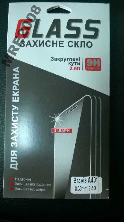 Защитное стекло Bravis A401 Neo 0.33mm 2.5D 9H - фото фото фото 0
