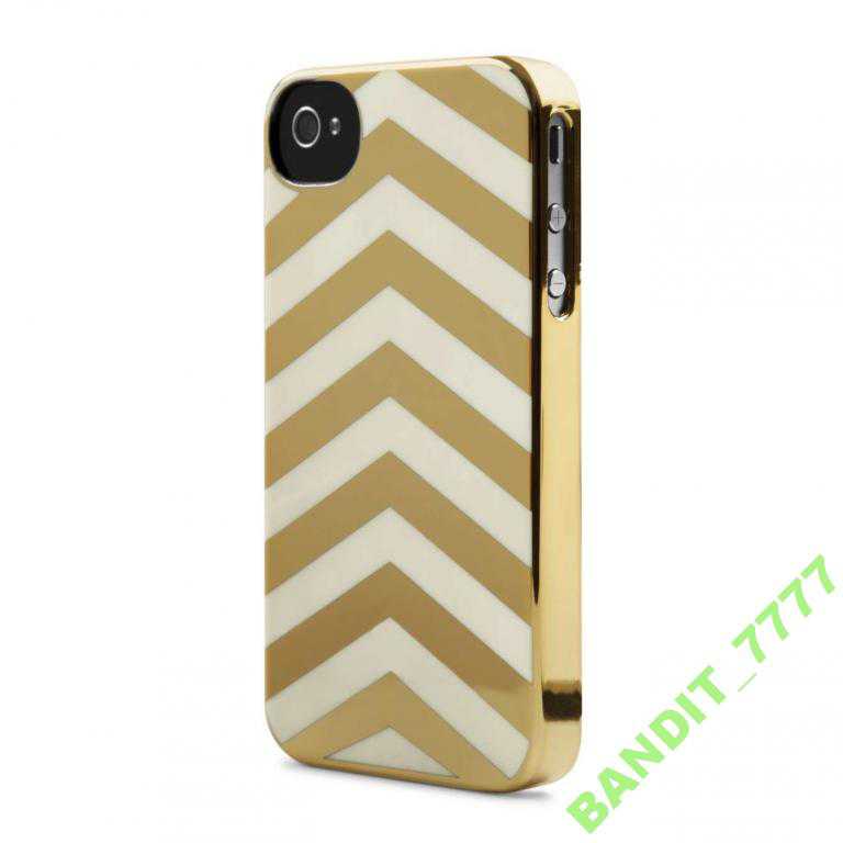 Чехол для iPhone 4/4s Gold/Cream Chevron - фото фото фото 5