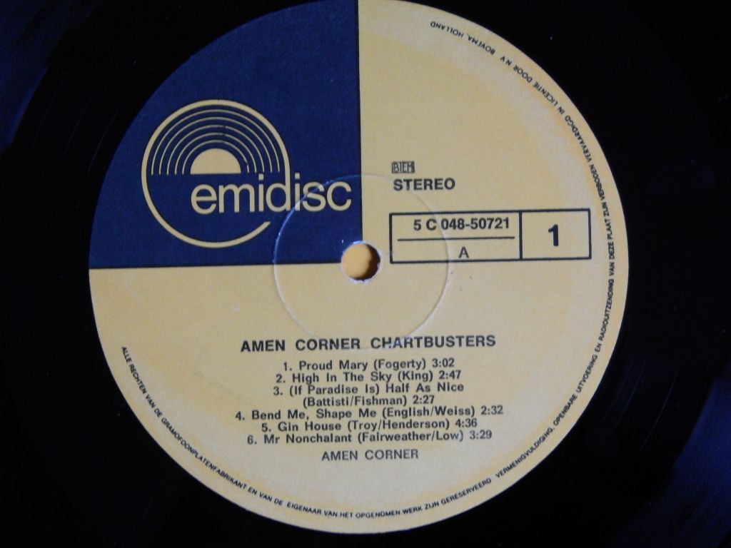 Amen Corner ‎– Chart Busters  (Emidisc – 5 C 048-50721, Holland) EX+/EX+ - фото фото фото 2