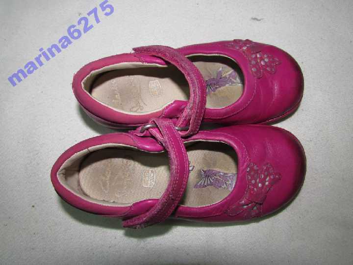 ТУФЛИ-МИГАЛКИ на девочку 100% КОЖА~Clarks ~р 25 - фото фото фото 1