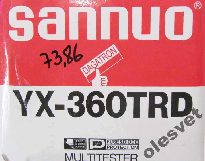 ТЕСТЕР СТРЕЛОЧНЫЙ  MULTITESTER SANNUO YX-360TRD - фото фото фото 3