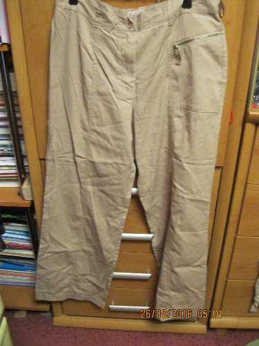 бренд CASUAL WEAR штаны брюки 14 48 M бежевые шик - фото фото фото 0