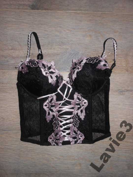 Lingerie,Франция! Черный Корсет Утяжка Новый 75А - фото фото фото 4