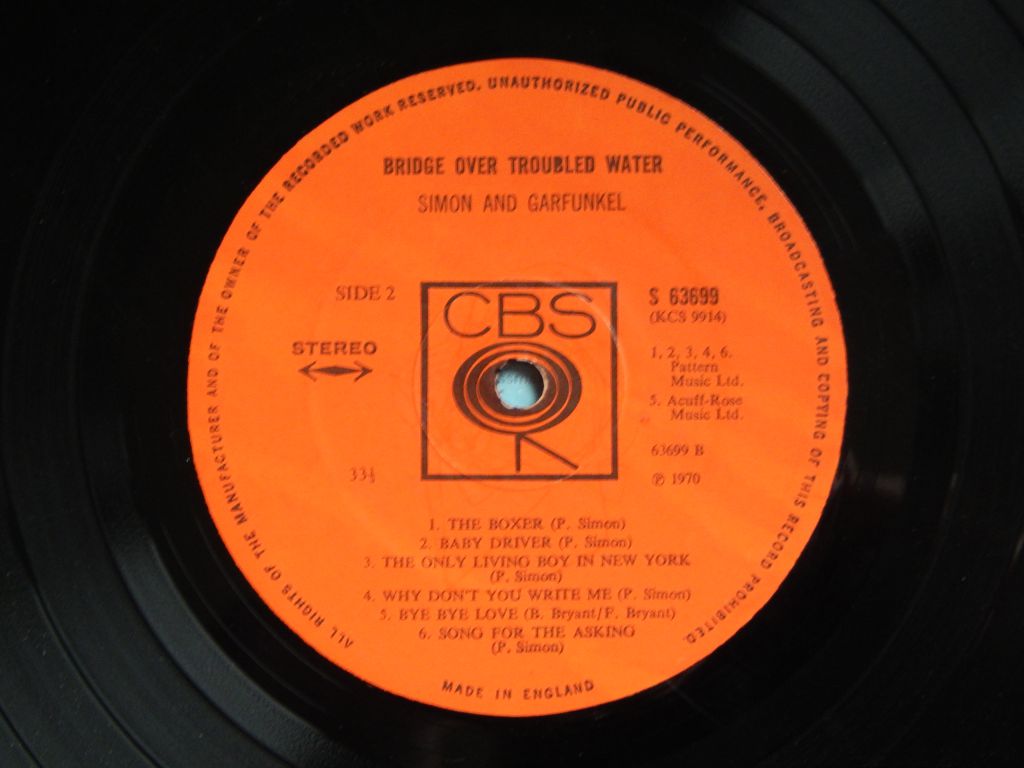 Simon And Garfunkel ‎– Bridge Over Troubled Water  (CBS ‎– 63699, UK) EX+/EX+ - фото фото фото 3