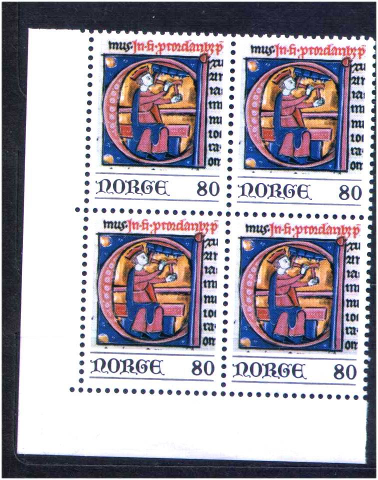 ZM  Норвегия 1977 г   MNH - квартблок - фото фото фото 0