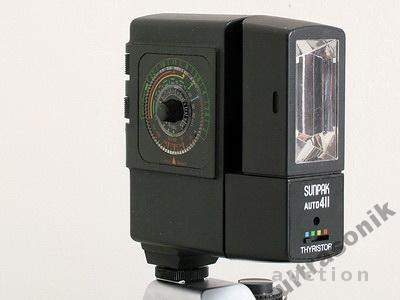 Фотовспышка Sunpack 411 Auto Turistor Japan ведущее 45ед. Вживане - фото фото фото 1