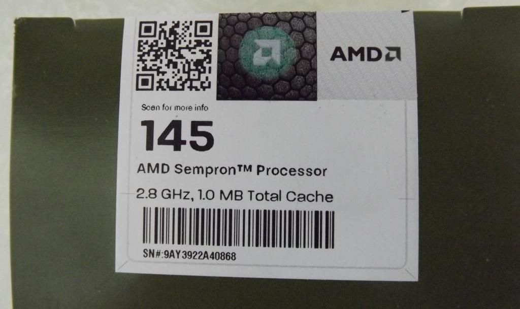 Процессор AMD Sempron 145 Processor 2.8 GHz, 1.0MB НОВЫЙ - фото фото фото 2