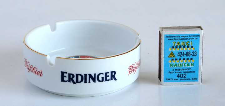 Пепельница Erdinger, фарфор, Германия - фото фото фото 2