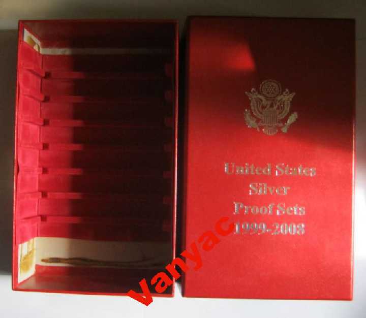 Футляр Коробка Для Наборов Серебро США 1999-2008 - фото фото фото 1