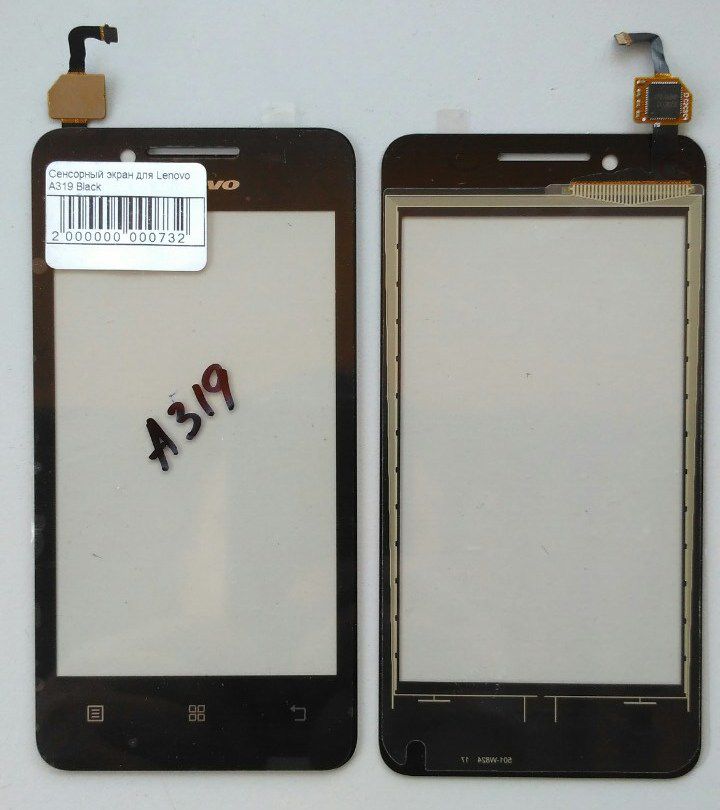 Тачскрин / Сенсорный экран для мобильного телефона Lenovo A319 orig ЧЕРНЫЙ - фото фото фото 0