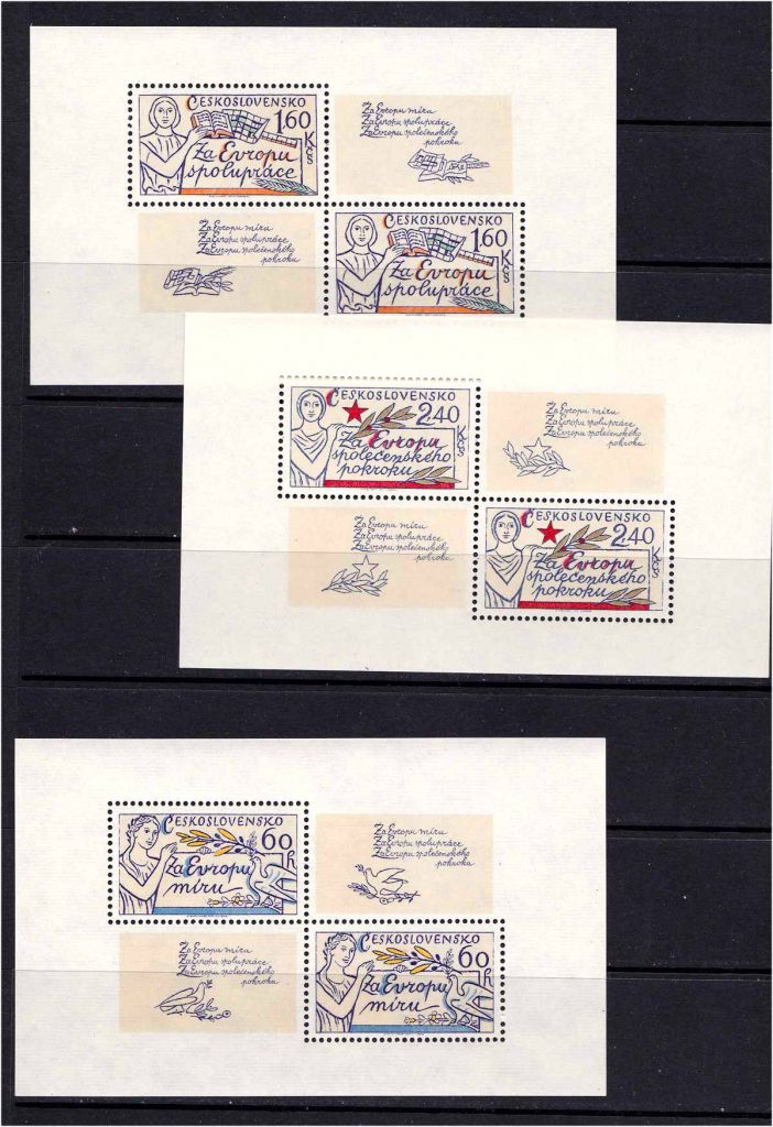 Чехословакия  1977 г MNH    3 листа - фото фото фото 0