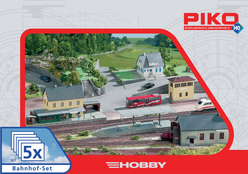 Набор строений PIKO 61923 5 в 1. Железная дорога H0           (1:87) - фото фото фото 0