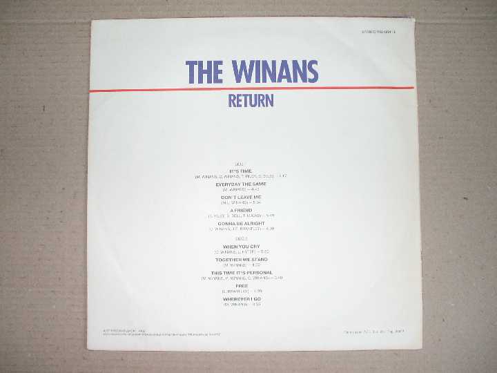The Winans-Return 1990 NM/NM - фото фото фото 1