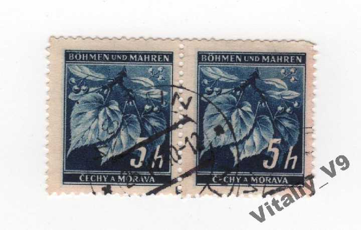 Богемия и Моравия 20 A1 5h dark blue 2 - фото фото фото 0