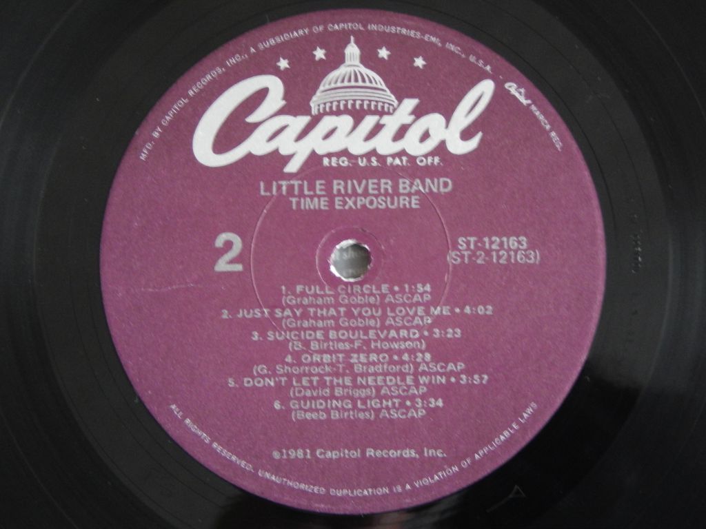 Little River Band ‎– Time Exposure  (Capitol Records ‎– ST-12163, US) EX+/EX+ - фото фото фото 4