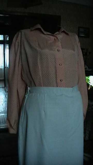 РУБАШКА АПЕЛЬСИНОВОГО ЦВЕТА В ЧЕРНУЮ ТОЧЕЧКУ - фото фото фото 1